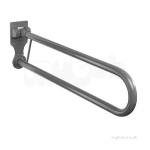 Twyfords Commercial Sanitaryware -  Avalon Hinged Support Rail No T/roll Holder -grey Av4911gy