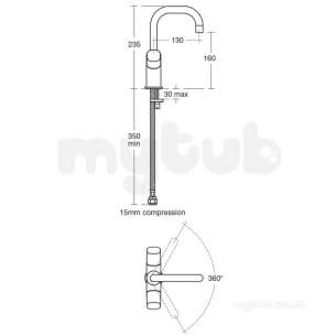 Ideal Standard Tempo Brassware -  Ideal Standard Tempo B0727 Dc Basin Mixer No Waste Cp B0727aa