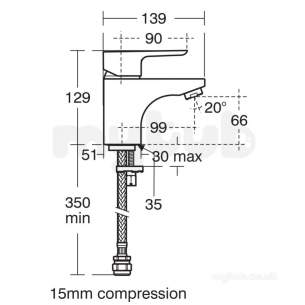 Ideal Standard Tempo Brassware -  Ideal Standard Tempo B0764 Sl Basin Mixer No Waste Cp B0764aa