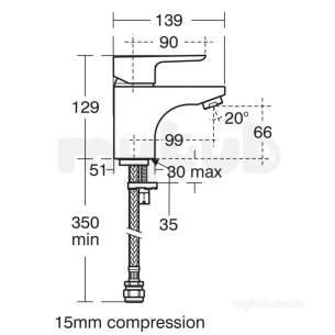 Ideal Standard Tempo Brassware -  Ideal Standard Tempo B0764 Sl Basin Mixer No Waste Cp