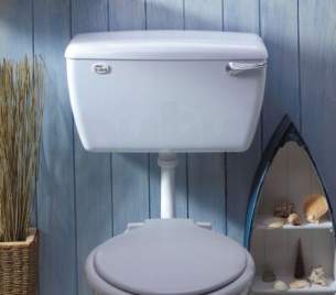 Thomas Dudley Cisterns -  White Tri-shell Low Level Cistern With Side Supply Outlet In White