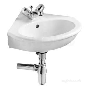 Armitage Sandringham Select -  Armitage Shanks S270901 White Sandringham Two Tap Hole Corner Wash Basin