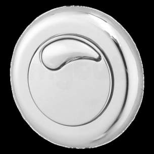 Twyfords Commercial Sanitaryware -  Air Button Dual Flush Small Button Chrome Plated Cf9002cp
