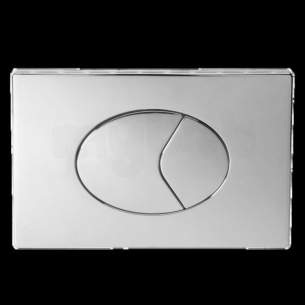 Twyfords Commercial Sanitaryware -  Air Button Dual Flush Plastic Large Plate-chrome Plated Cf9022cp