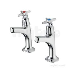 Ideal Standard Brassware -  Sandringham 21 B9879 Xtop H/neck Sink Taps Cp B9879aa