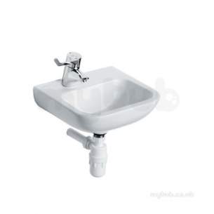 Armitage Shanks Commercial Sanitaryware -  Armitage Shanks Portman 21 Basin 40cm White Nof Nchn 1lth S215901