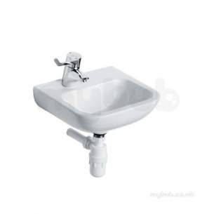 Armitage Shanks Commercial Sanitaryware -  Armitage Shanks Portman 21 Basin 40cm White Nof Nchn 1lth