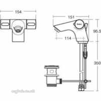 Ideal Standard Sottini Brassware -  Ideal Standard Rosita Basin Mixer R-mtd Chrome Dc Puw B8421aa
