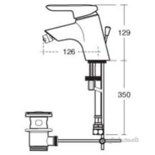 Ideal Standard Sottini Brassware -  Ideal Standard Rosita Bid Mixer R-mtd Chrome Sl Puw B8422aa