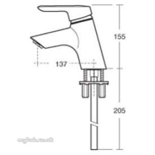 Ideal Standard Sottini Ware -  Ideal Standard Rosita Bath Filler R/m Sl B8425aa