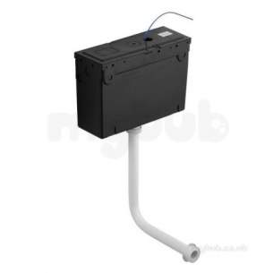 Armitage Plastic Cisterns -  Armitage Shanks S362167 Black Conceala 2 Cistern With Bottom Inlet Connector