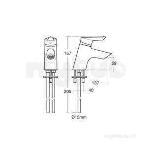 Armitage Shanks Commercial Brassware -  Armitage Shanks Piccolo 21 Mono Bath Filler B9138aa