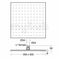 Ideal Standard Showers -  Ideal Standard Idealrain Pro Square Head B9844aa