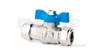 Zilmet Expansion Vessels -  Inta Ball Valve With Check 15mm Blue Tee Bbvck209515b