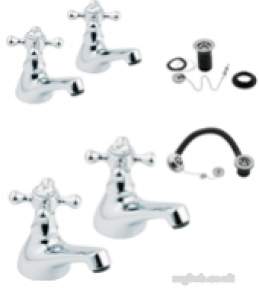 Deva Brassware -  Deva Tudor Bath Pack Chrome Plated Bp2000