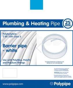 Polypipe Polyplumb Polyfit -  15mm X 50m Polyfit White Barrier Pipe