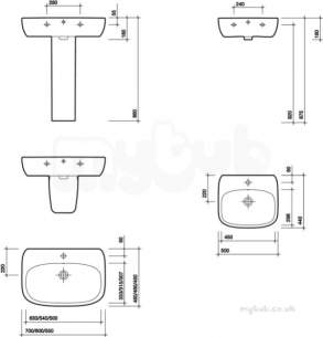 Twyford Moda Sanitaryware -  Twyford Moda Full Pedestal Md4910wh