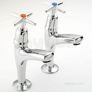 Pegler Mercia Brassware -  Mercia X-top 1/2 Inch High Neck Sink Taps