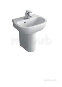 Ideal Standard Concept -  Ideal Standard Concept Curve E8873 450mm One Tap Hole Basin Wh E887301