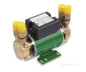 Salamander Shower Pumps -  Force Shower Pump Brass End Twin Water Supply For Positive Head At 2.0 Bar