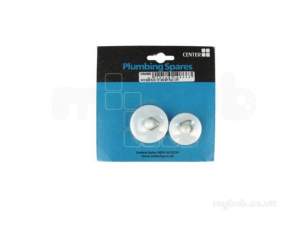 Own Brand Blister Packs -  Center Brand Udc/54/093 White Bath And Basin Poly Plugs Set Of 2