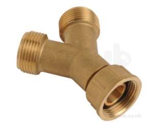 Cb Blister Packs -  Cb 3/4inch Brass Y Piece For W/m Hose