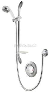 Aqualisa Showers -  Aqualisa Turbostream 99.20.21 Adjustable Head White/chrome Plated