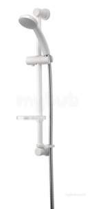 Center Shower Accessories -  Center Brand C04821 White Shower Kit 650mm Slide Bar