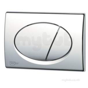 Francis Pegler Wall Frames -  Pegler Yorkshire 4p9051 Chrome Opal Dual Flush Plate For Concealed Wc Frame