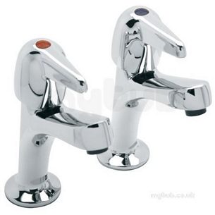 Pegler Luxury Bathroom Brassware -  Leger L502 1/2 Inch Sink Pillar Taps Pair