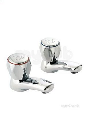 Swan Brassware -  Swan Standard Basin Pillars 1/2 Inch Chrome Plated