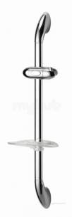 Center Shower Accessories -  Center Brand C04825 Chrome Shower Rail With Soap Dish