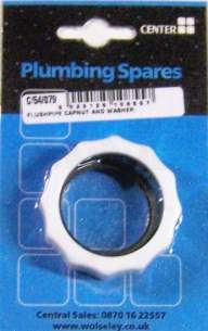 Own Brand Blister Packs -  Center Brand Udc/54/079 White Flushpipe Capnut And Washer