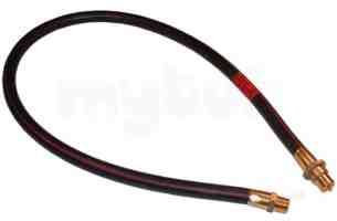 Domestic Cooker Hoses and Connections -  4ft Cooker Hose Bayonet End Red Band Lpg