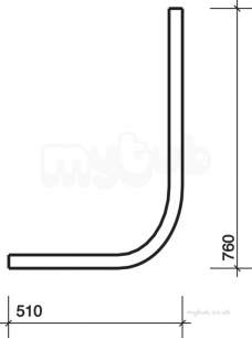 Twyfords Grips Levers and Wastes -  Twyford Flushbend 760x510mm Cf6217wh