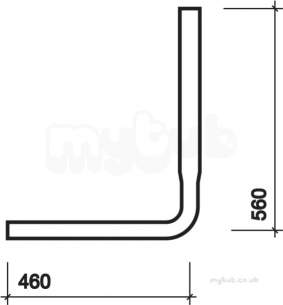 Twyfords Commercial Sanitaryware -  Twyford Flushbend 560x460mm Cf6426wh