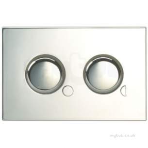 Twyfords Commercial Sanitaryware -  Air Button Dual Flush Mini Plate Td-chrome Plated Cf9032cp