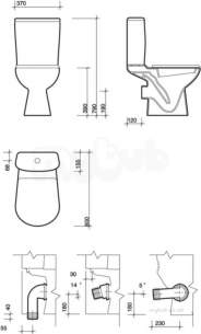 Twyford Visit Sanitaryware -  Visit Close Coupled Cistern 6/4l. Push Button Gt2611wh