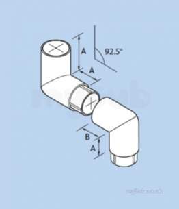 Alumasc Rainwater Products -  Pln Rd 76mm 92.5 2pce O/set Cp30100092a