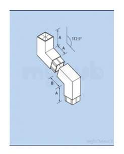 Alumasc Rainwater Products -  Pln 100x100mm 92.5 2pc O/set Cp44500112a