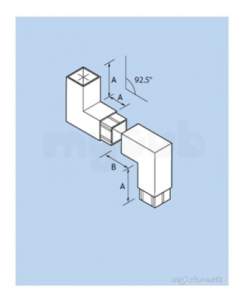 Alumasc Rainwater Products -  Pln 100x100mm 92.5 2pc O/set Cp4475092a