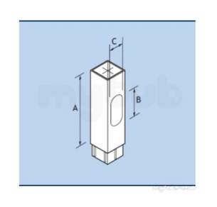 Alumasc Rainwater Products -  Mf F/j 75 X75mm Sq Access Pipe Cp33/ac Pa