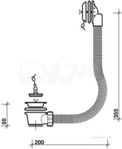 Twyfords Grips Levers and Wastes -  Classique Bath Waste And Overflow Cq5824cp