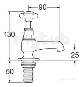 Deva Brassware -  Cr20/501 Coronation Gold Bath Taps