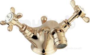 Deva Brassware -  Coronation Gold Bidet Mixer Plus Pop Up Waste