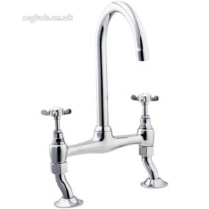 Deva Brassware -  Deva Coronation D/f Bridge Sink Mixer