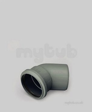 Center Soil Waste and Overflow -  Center Single Socket Bend 110mm 135 Deg Grey