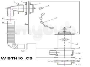 Trad Bath Waste And O/flow C/w Porc Plug Cp