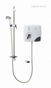 Triton Electric Showers -  Triton Safeguard Pumped Care 9.5 Kw White Chrome