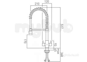 Vado Brassware -  Vibe Professional Mono Sink Mixer Deck Mounted Plus